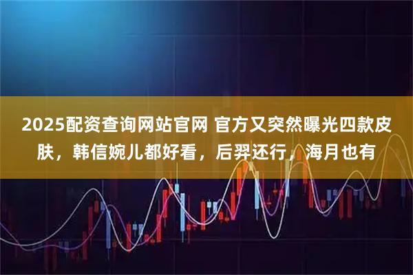 2025配资查询网站官网 官方又突然曝光四款皮肤，韩信婉儿都好看，后羿还行，海月也有